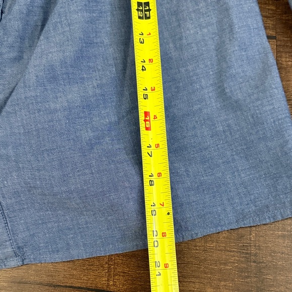 Merona Blue Off-Shoulder Button-Front Top - Picture 4 of 5